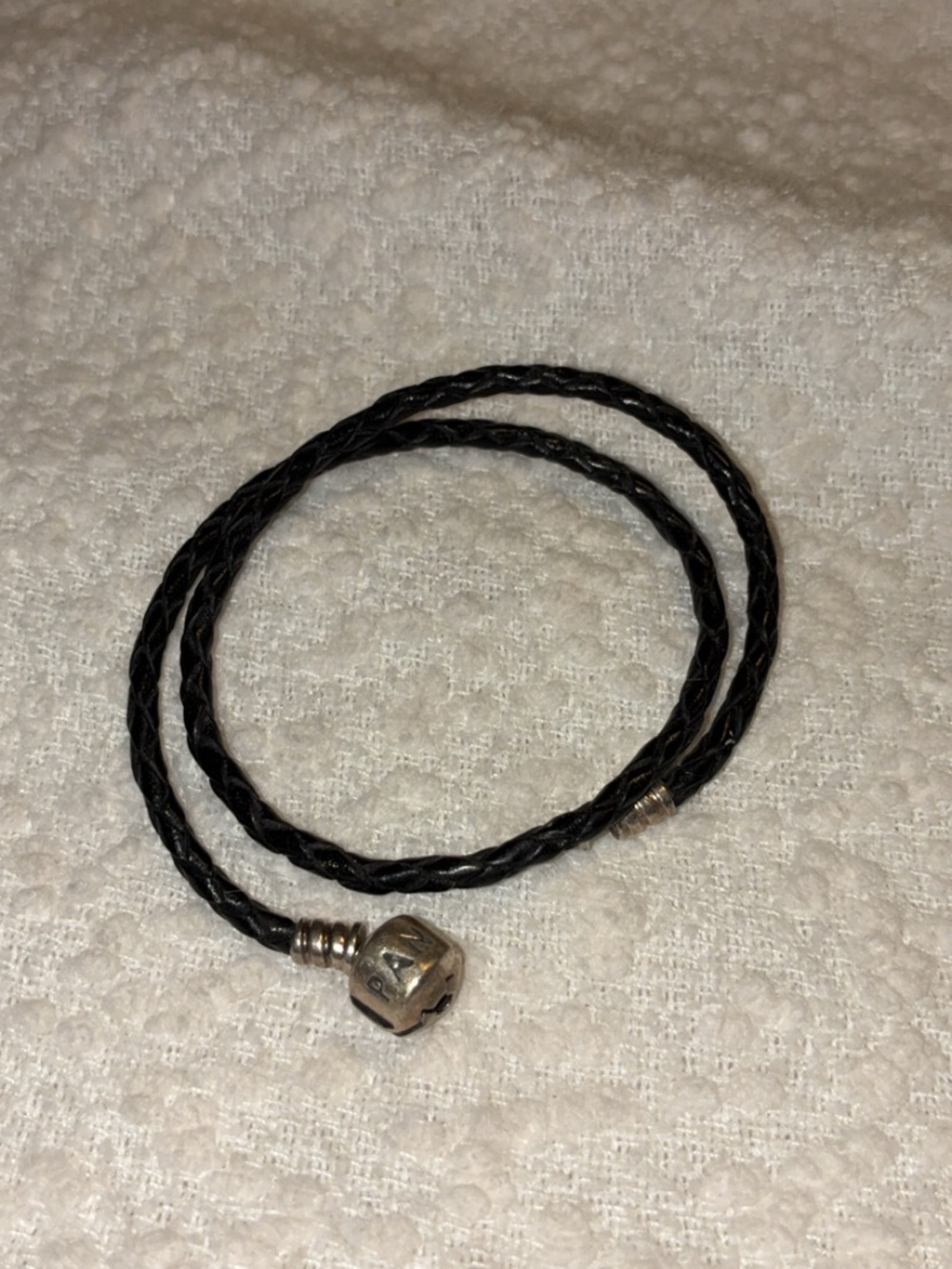 Pandora Black Braided Leather Bracelet